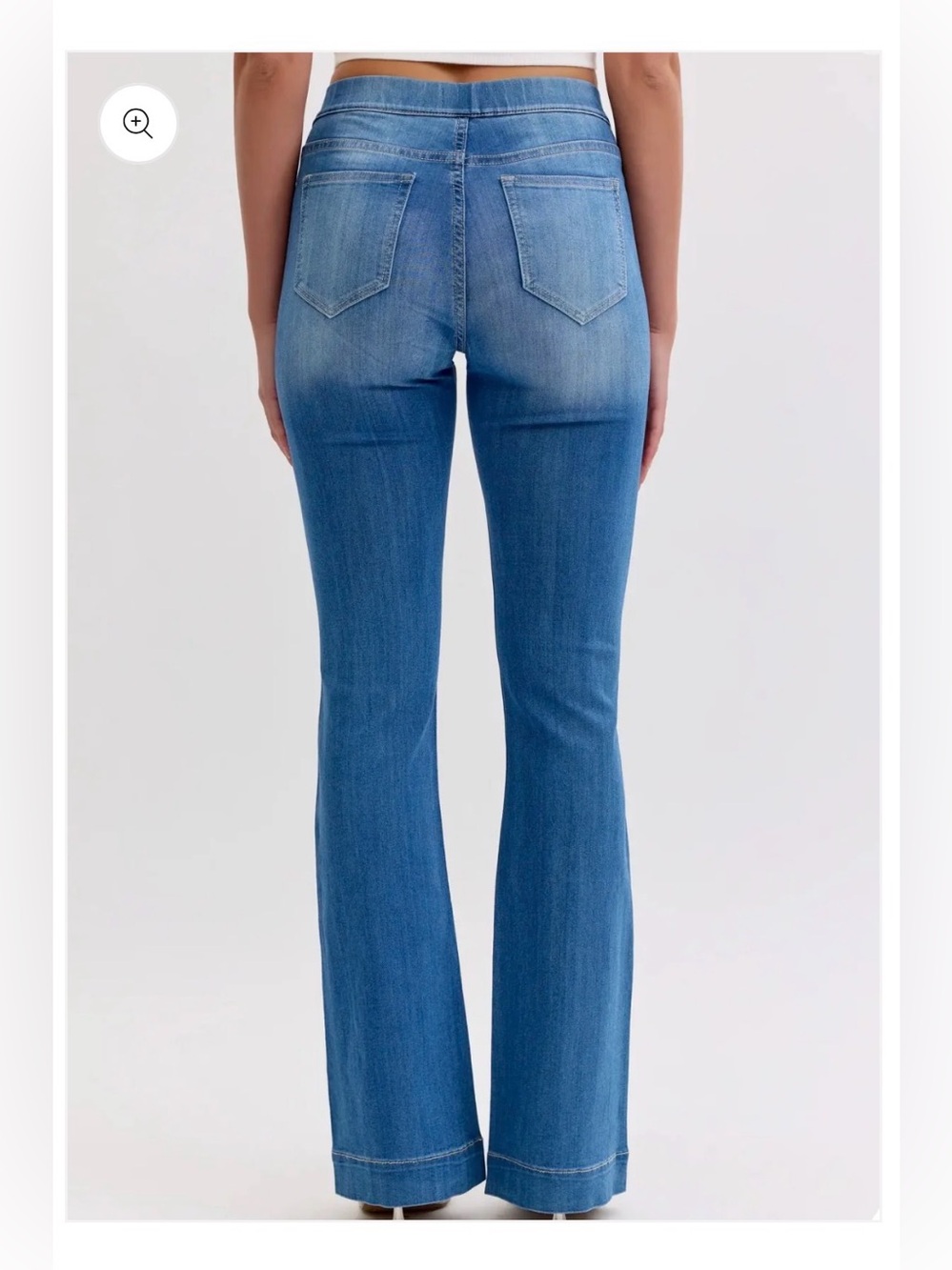 Cello Pull On Flare Jeans in Light Blue - Picture 2 of 10